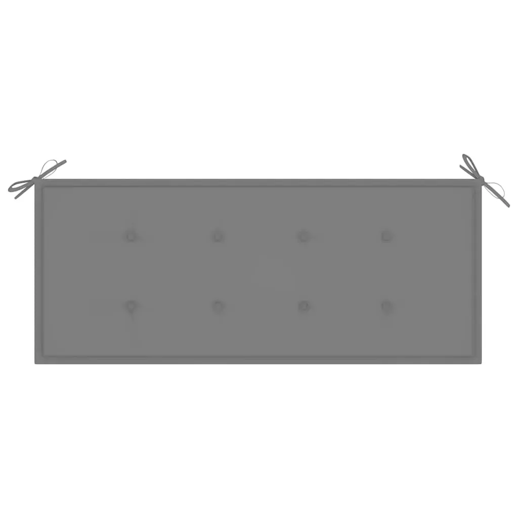 2-Seater Garden Bench with Cushion 120 cm Grey Eucalyptus Wood Price