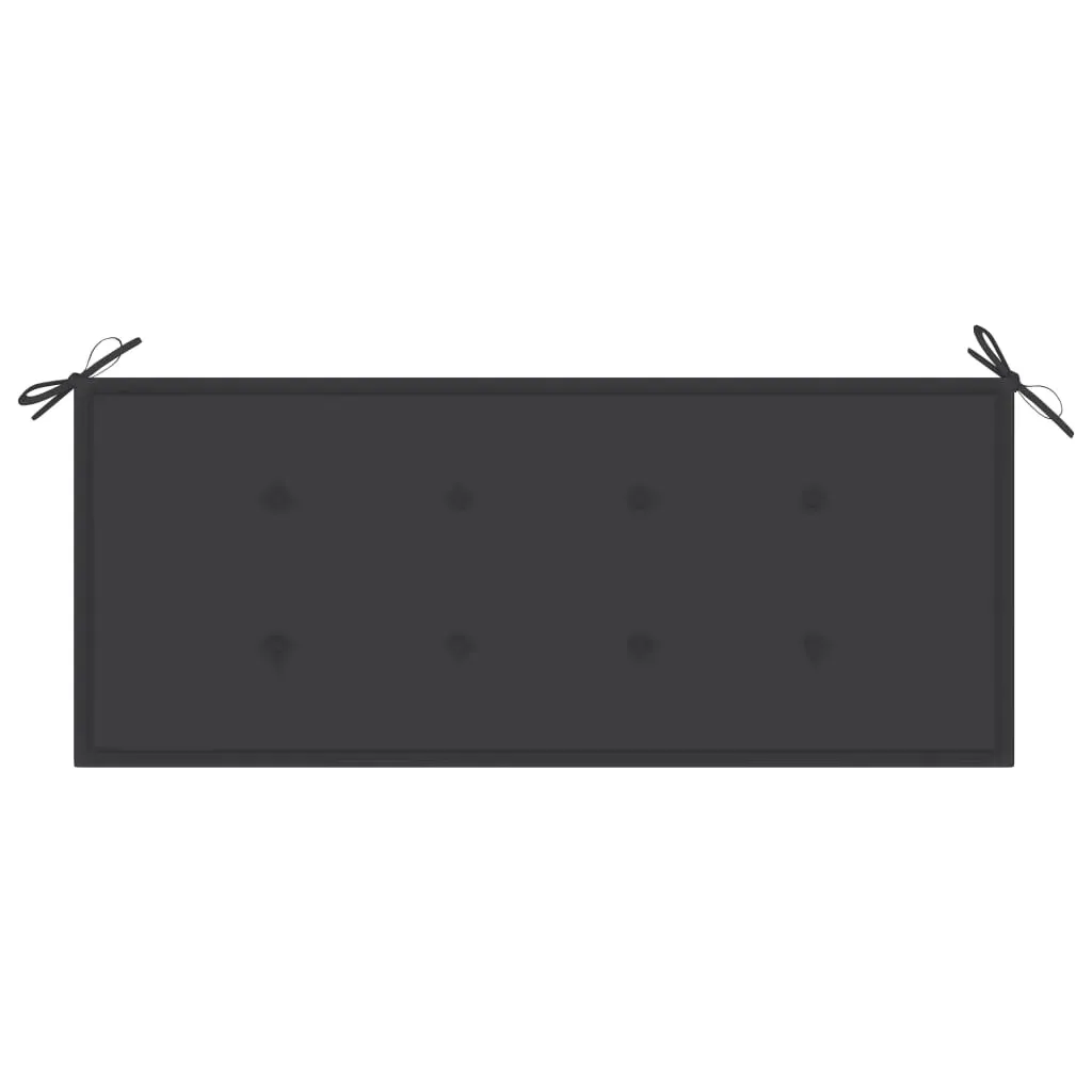 3-Seater Garden Bench with Cushion 150 cm Grey Eucalyptus Wood Price