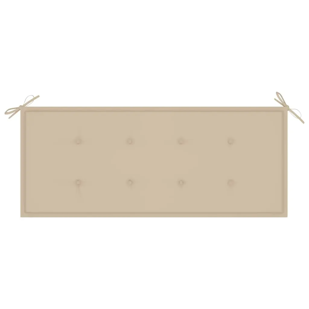 3-Seater Garden Bench with Cushion 150 cm Grey Eucalyptus Wood Price