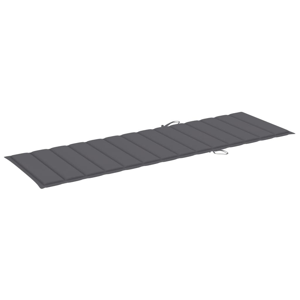Sun Lounger with Cushion Solid Wood Acacia and Galvanised Steel Price