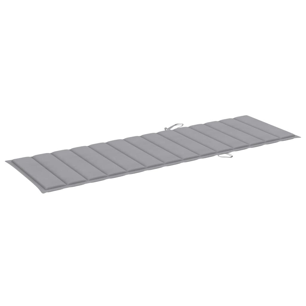 Sun Lounger with Cushion Solid Wood Acacia and Galvanised Steel Price