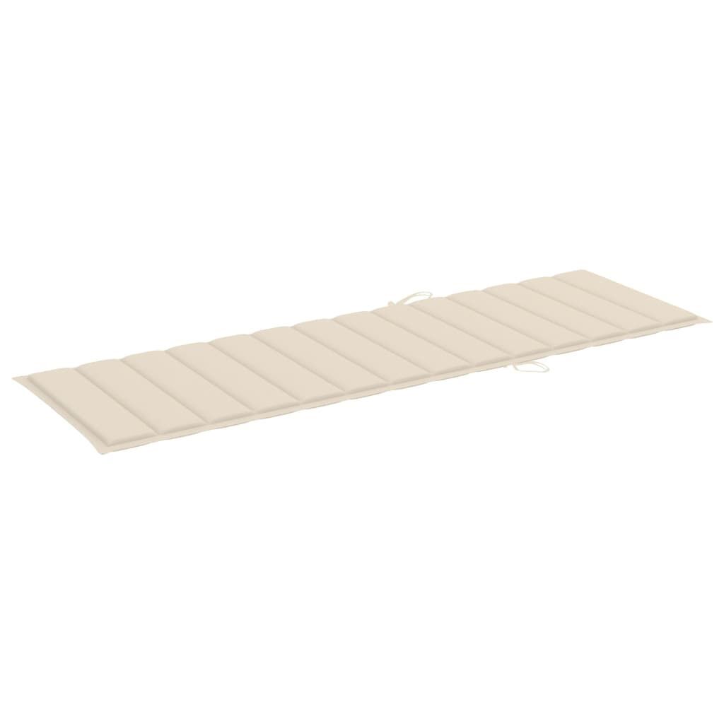 Sun Lounger with Cushion Solid Wood Acacia and Galvanised Steel Price