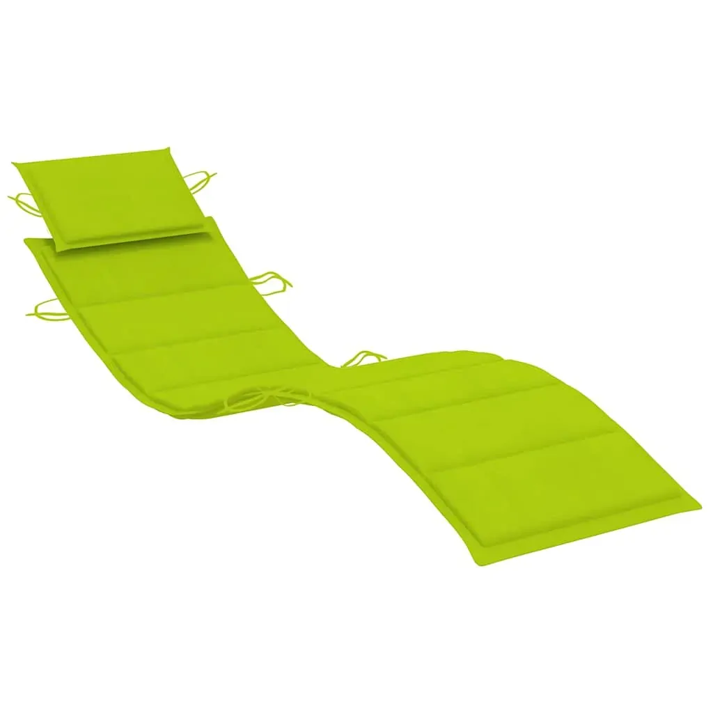 Garden Sun Lounger with Table and Cushion Solid Acacia Wood Price