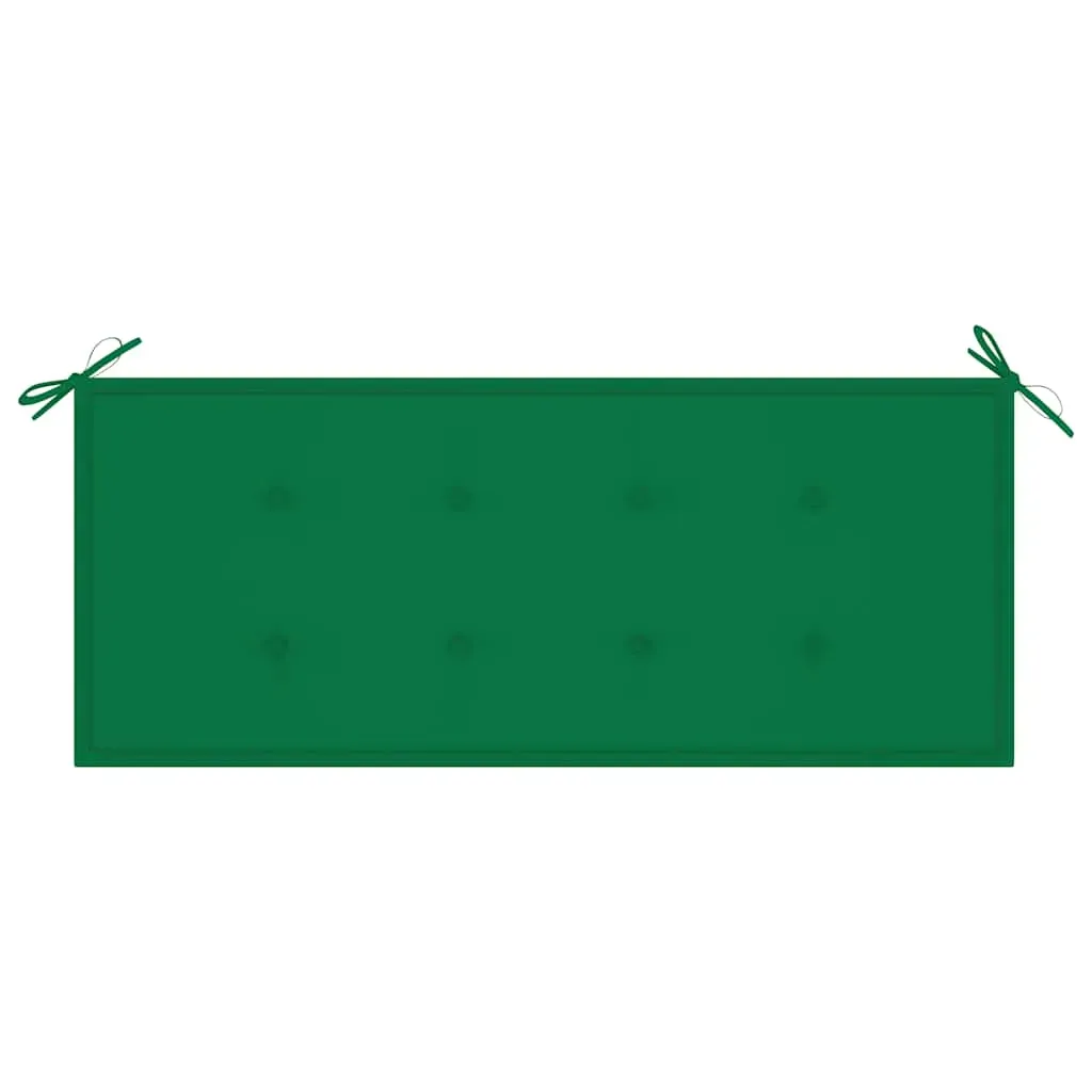 Folding Garden Bench with Cushion 118 cm Bamboo Price
