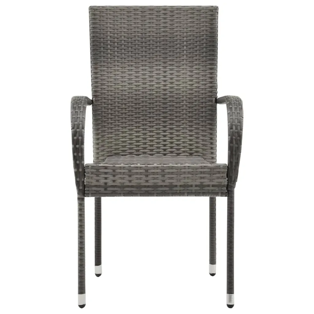 3 Piece Garden Dining Set Grey Price