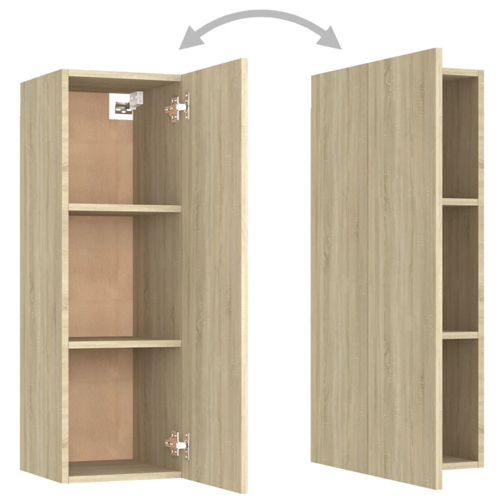 3 Piece TV Cabinet Set Sonoma Oak Engineered Wood Price