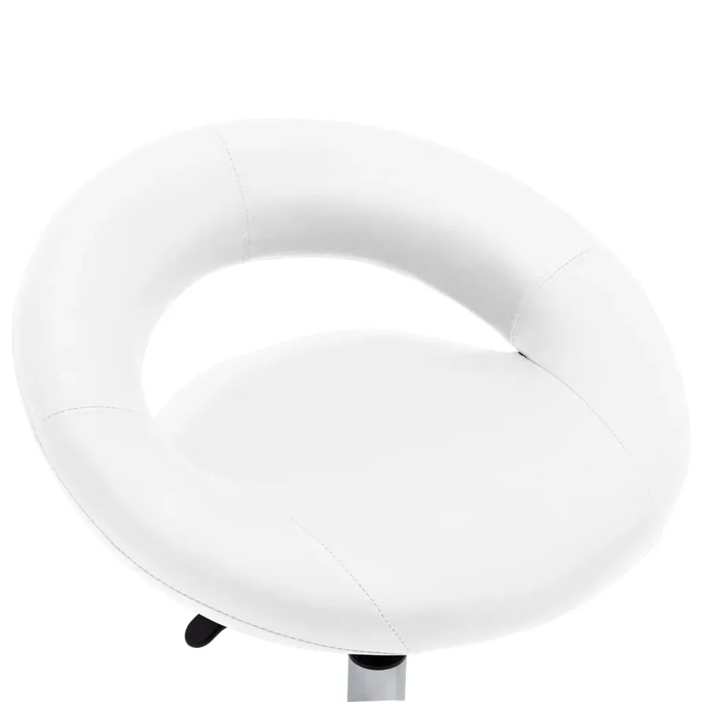 Swivel Dining Chair White Faux Leather Price