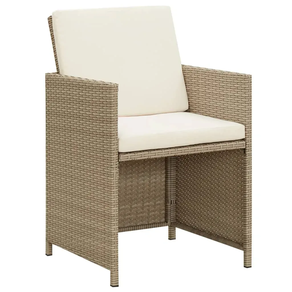3 Piece Garden Dining Set with Cushions Beige Price