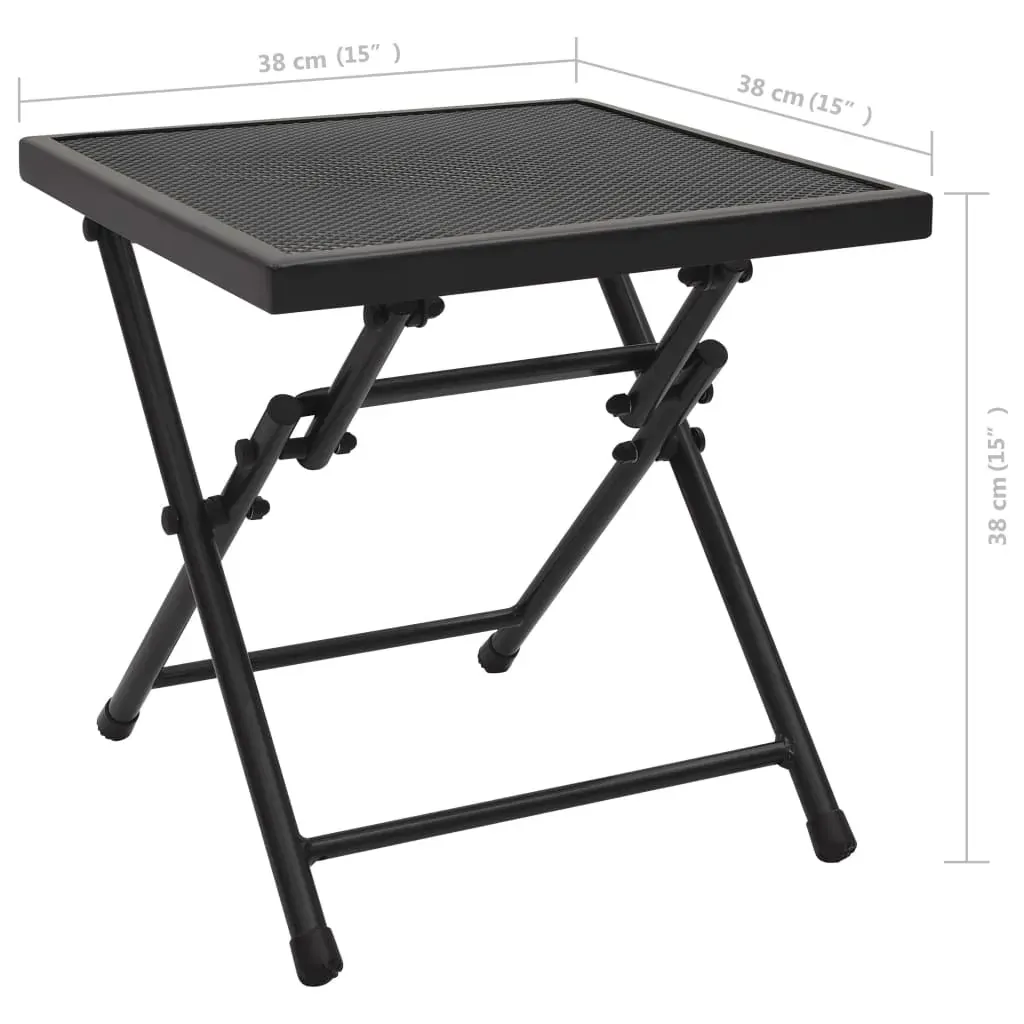 Folding Table Mesh 38x38x38 cm Steel Anthracite Price