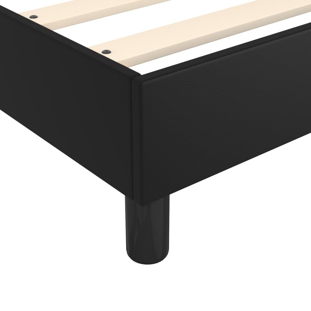 Bed Frame without Mattress Black Queen Faux Leather Price