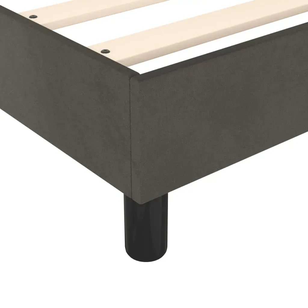 Bed Frame without Mattress Dark Grey Double Velvet Price