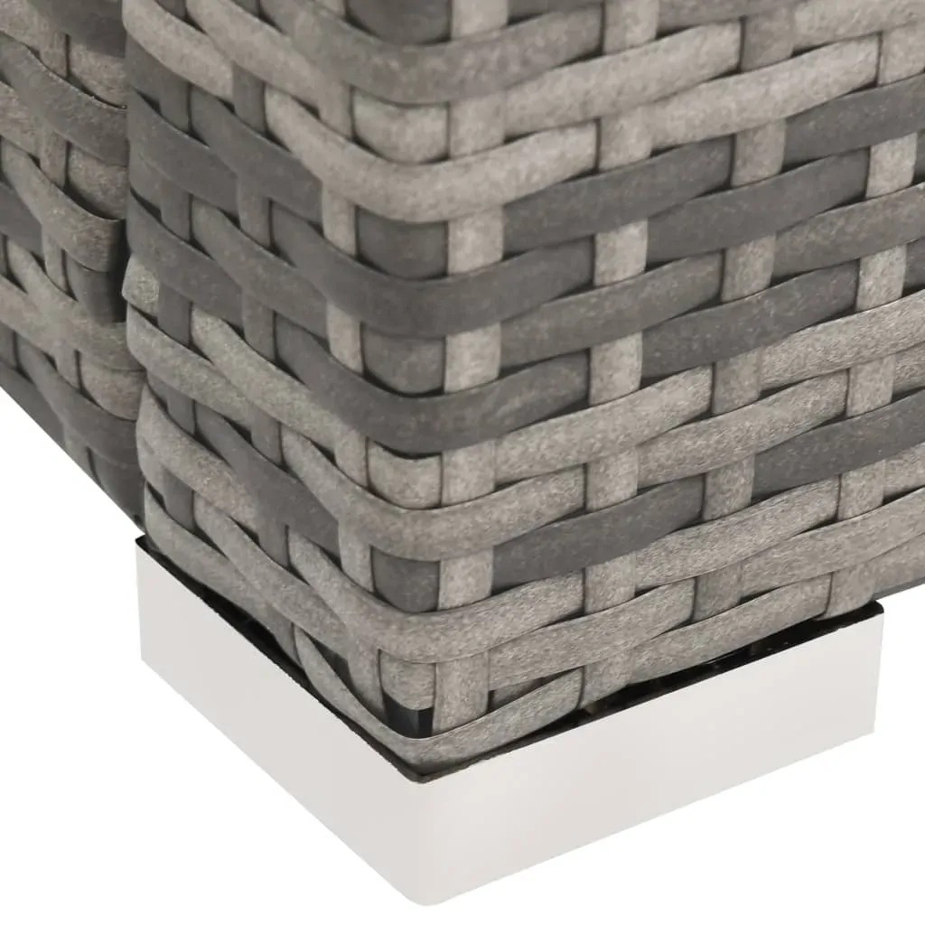 Double Sun Lounger Poly Rattan Grey Price