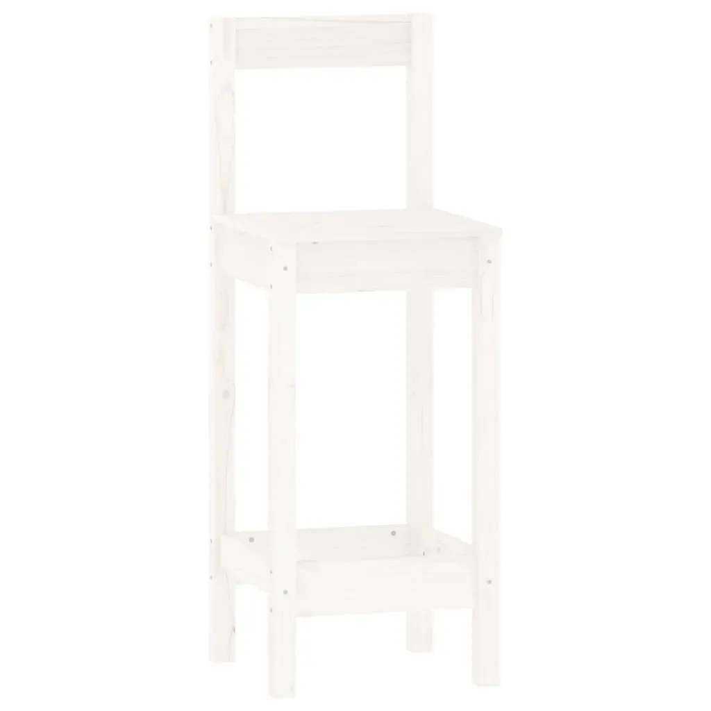 3 Piece Bar Set White Solid Wood Pine Price