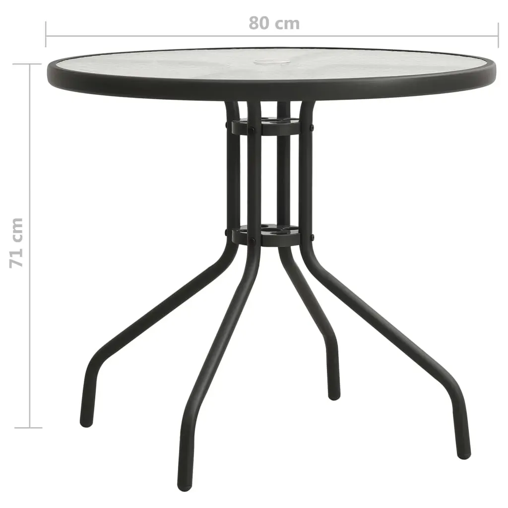 Bistro Table Anthracite Ø80x71 cm Steel Price