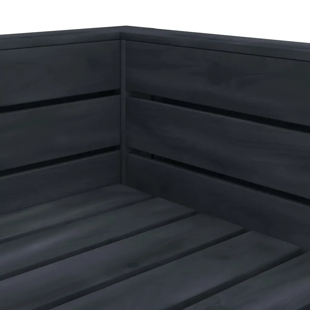 2 Piece Garden Pallet Lounge Set Grey Wood Price