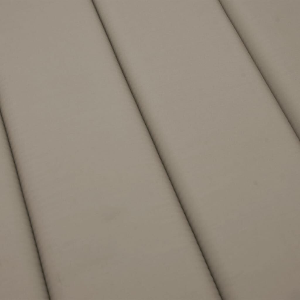 Sun Lounger Cushion Taupe 200x70x3cm Oxford Fabric Price