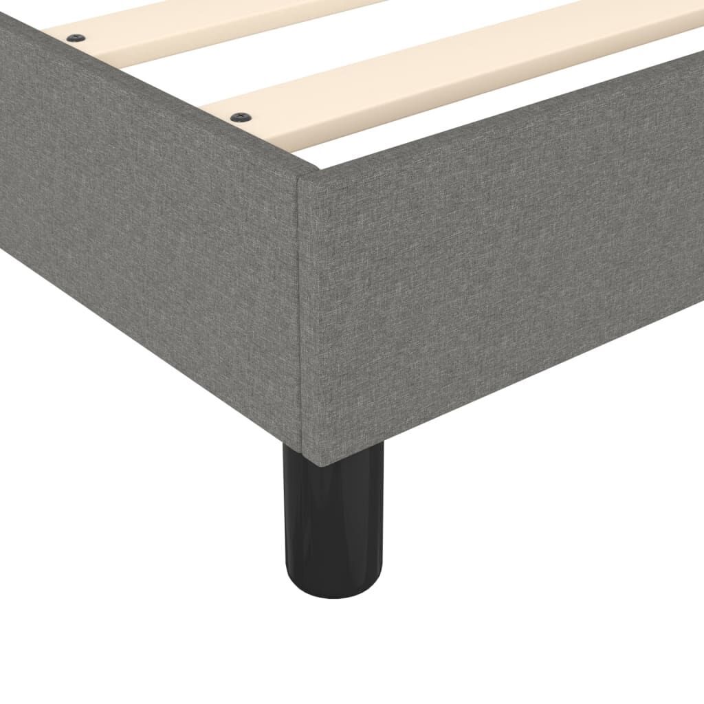 Box Spring Bed with Mattress Dark Grey 137x190 cm Fabric Price