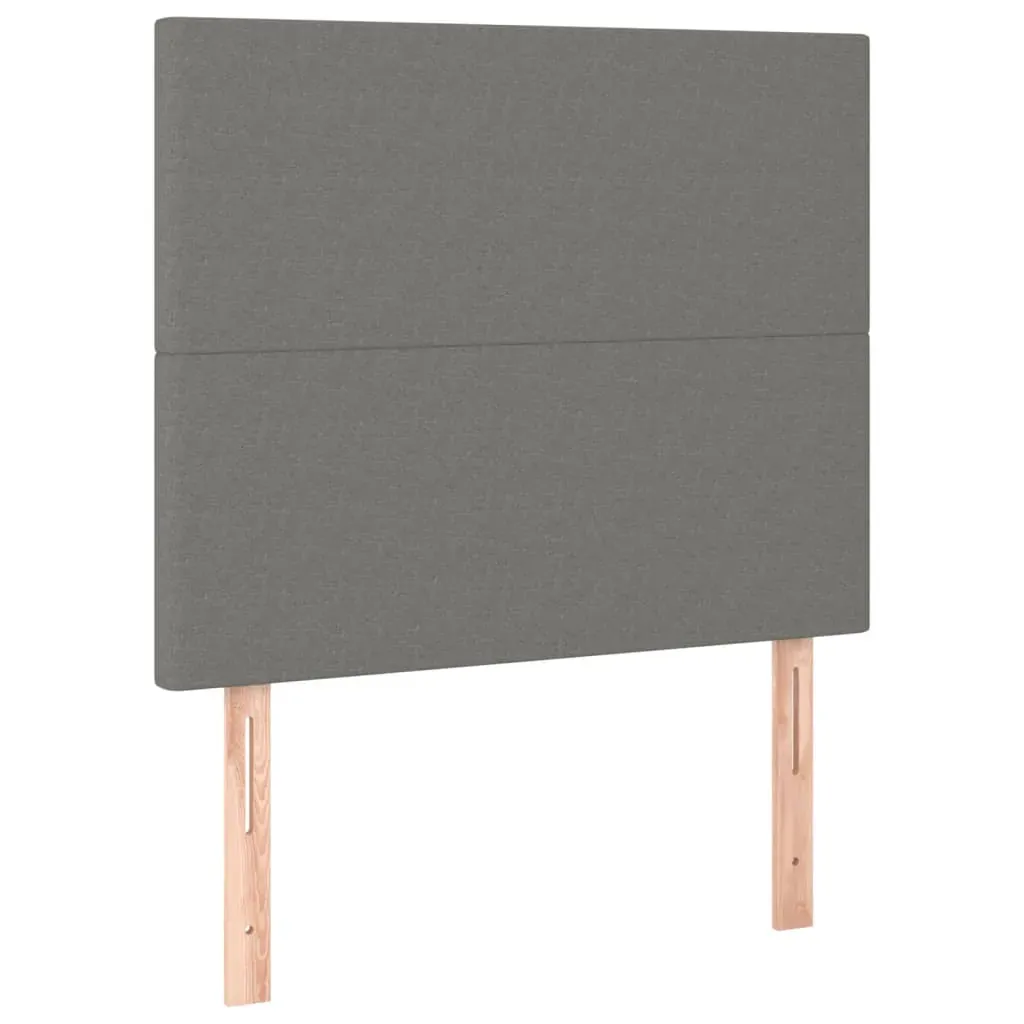 Box Spring Bed with Mattress Dark Grey 106x203 cm King Single Size Fabric Price