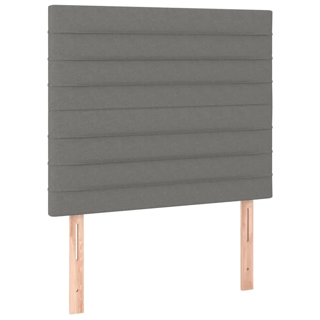 Box Spring Bed with Mattress Dark Grey 106x203 cm King Single Size Fabric Price