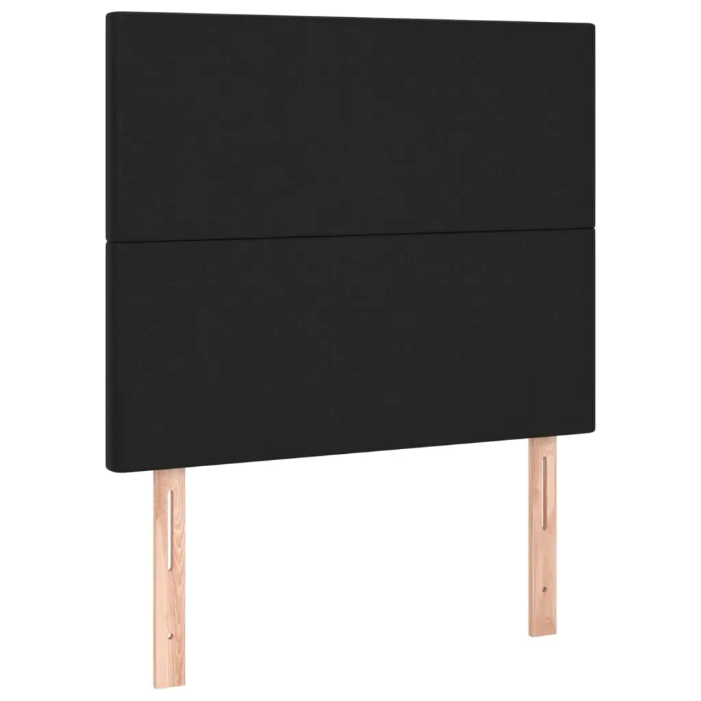 Box Spring Bed with Mattress Black 106x203 cm King Single Size Faux Leather Price