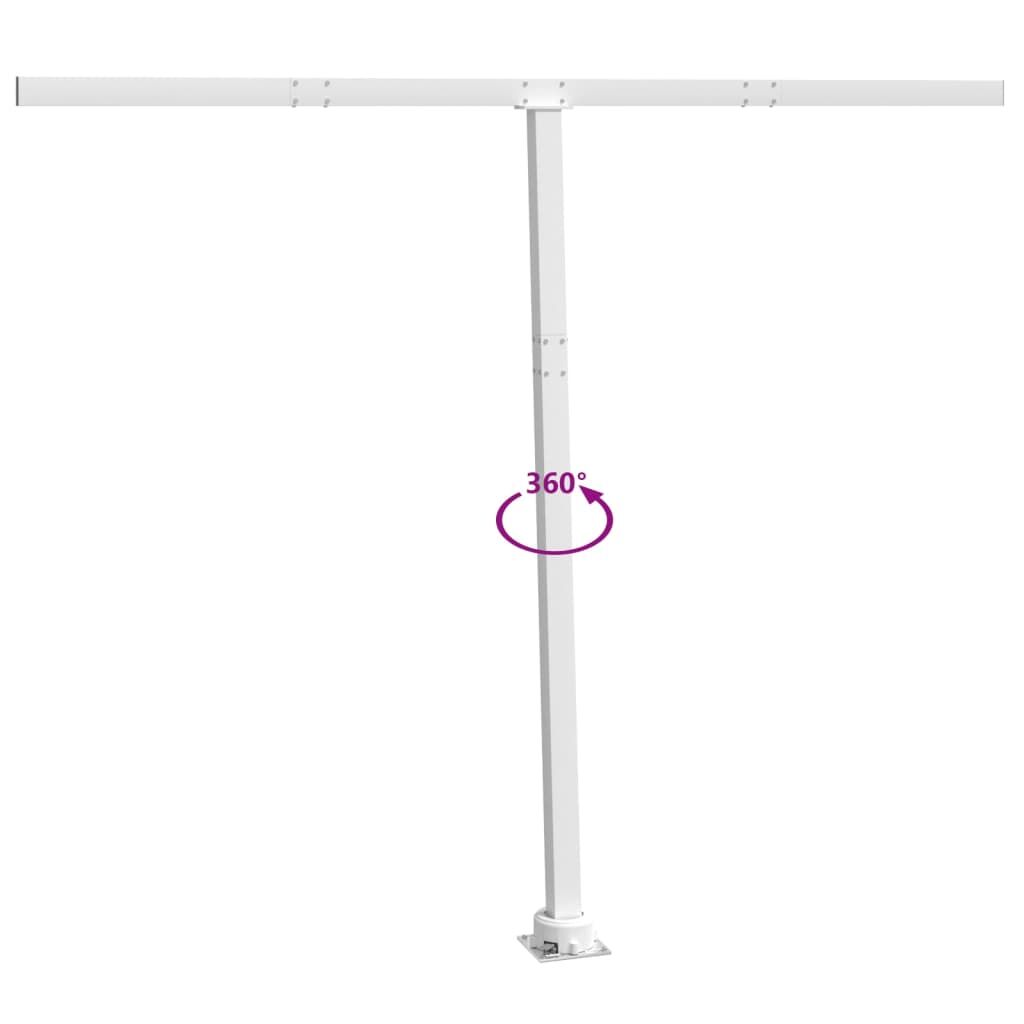 Awning Post Set White 300x245 cm Iron Price
