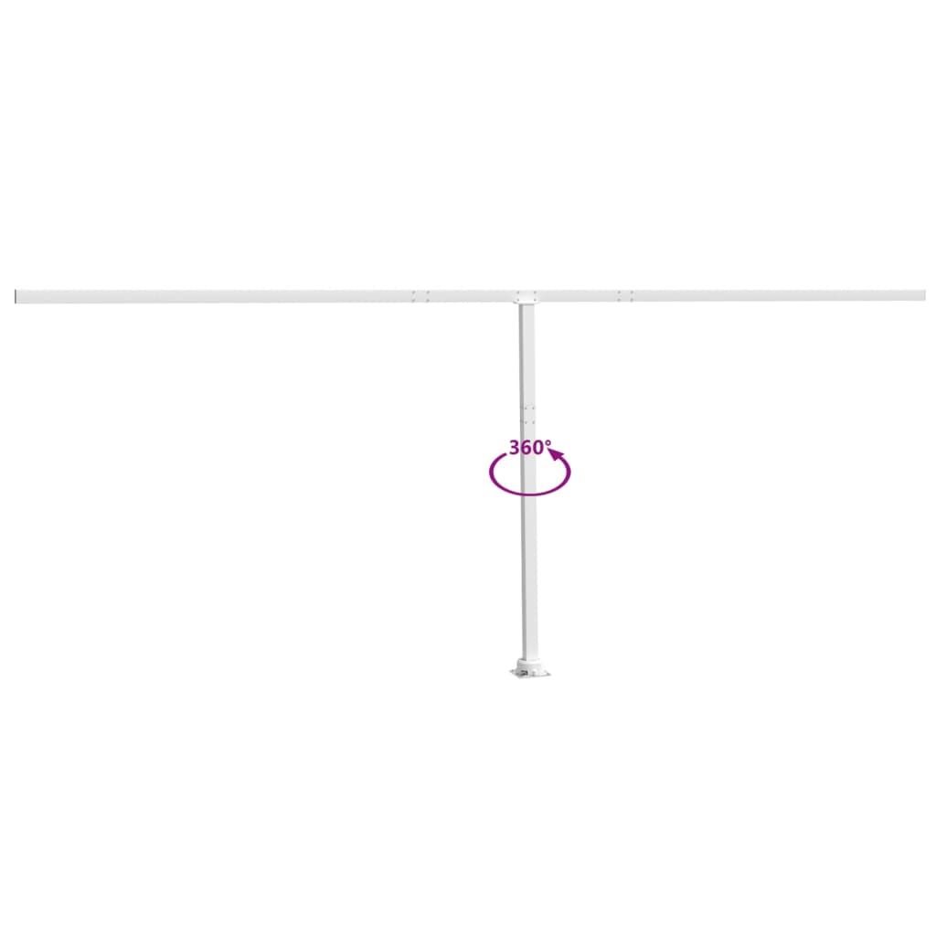 Awning Post Set White 600x245 cm Iron Price
