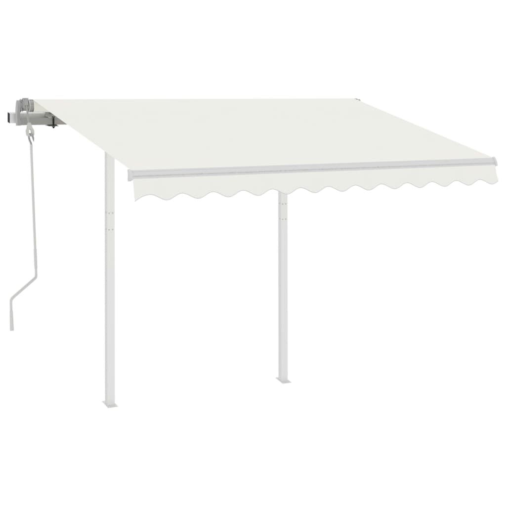 Awning Post Set White 300x245 cm Iron Price