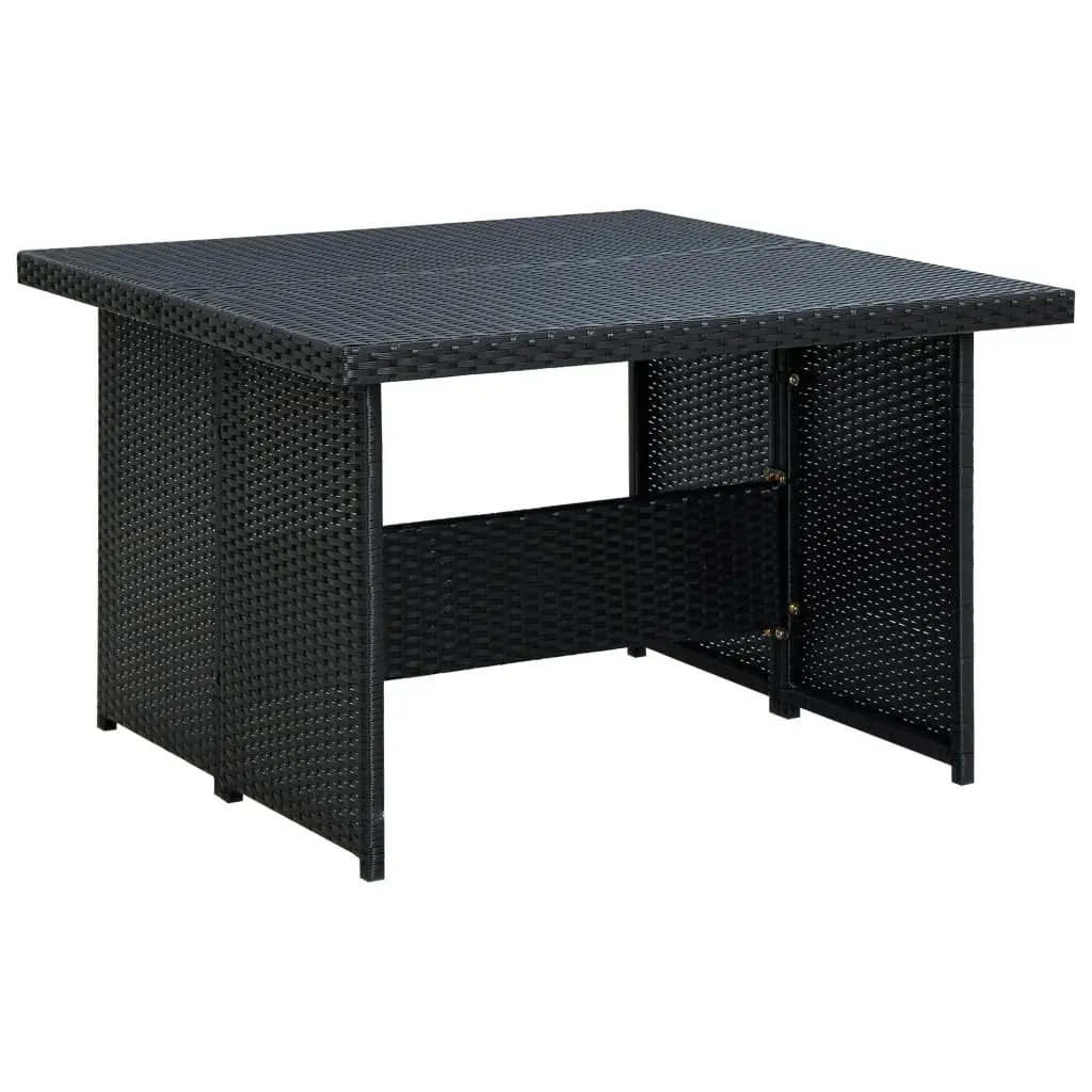 6 Piece Garden Lounge Set with Cushions Poly Rattan Black Price