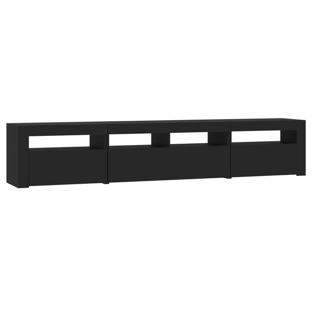 TV Cabinet with LED Lights Black 210x35x40 cm Price