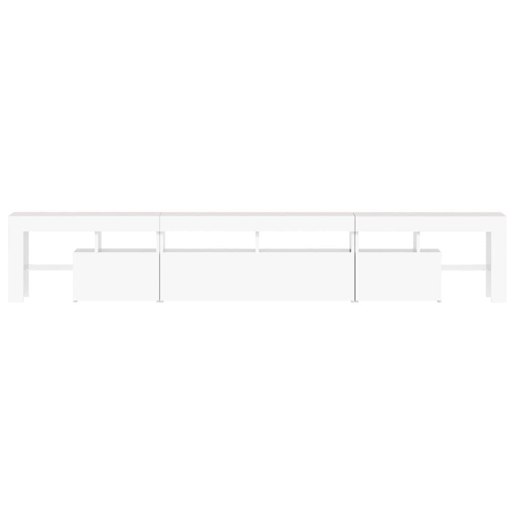 TV Cabinet with LED Lights White 230x36.5x40 cm Price