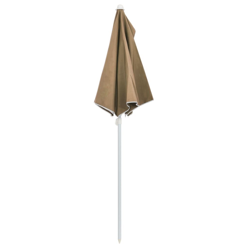 Garden Half Parasol with Pole 180x90 cm Taupe Price
