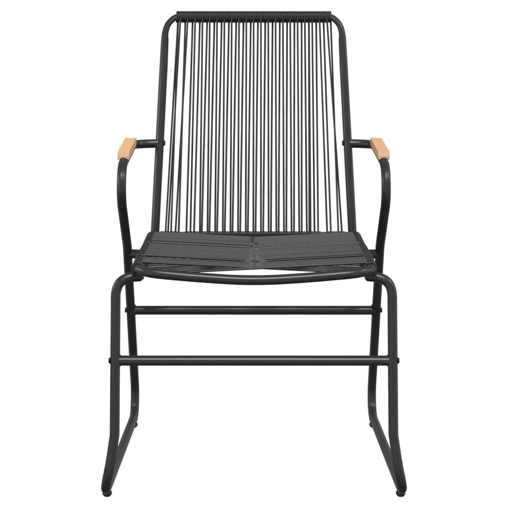 7 Piece Garden Dining Set Black PVC Rattan Price