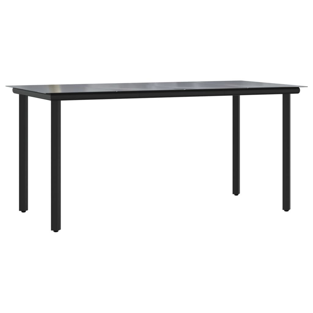 5 Piece Garden Dining Set with Cushions Black Poly Rattan Price