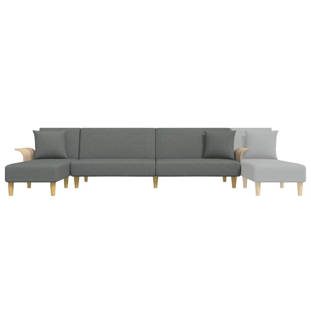 L-shaped Sofa Bed Dark Grey 279x140x70 cm Fabric Price