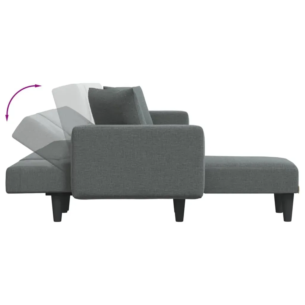L-shaped Sofa Bed Dark Grey 275x140x70 cm Fabric Price