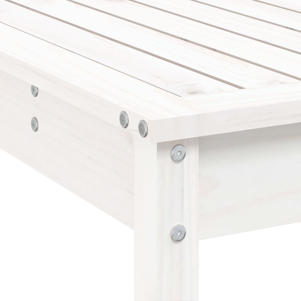 3 Piece Garden Bar Set White Solid Wood Pine Price