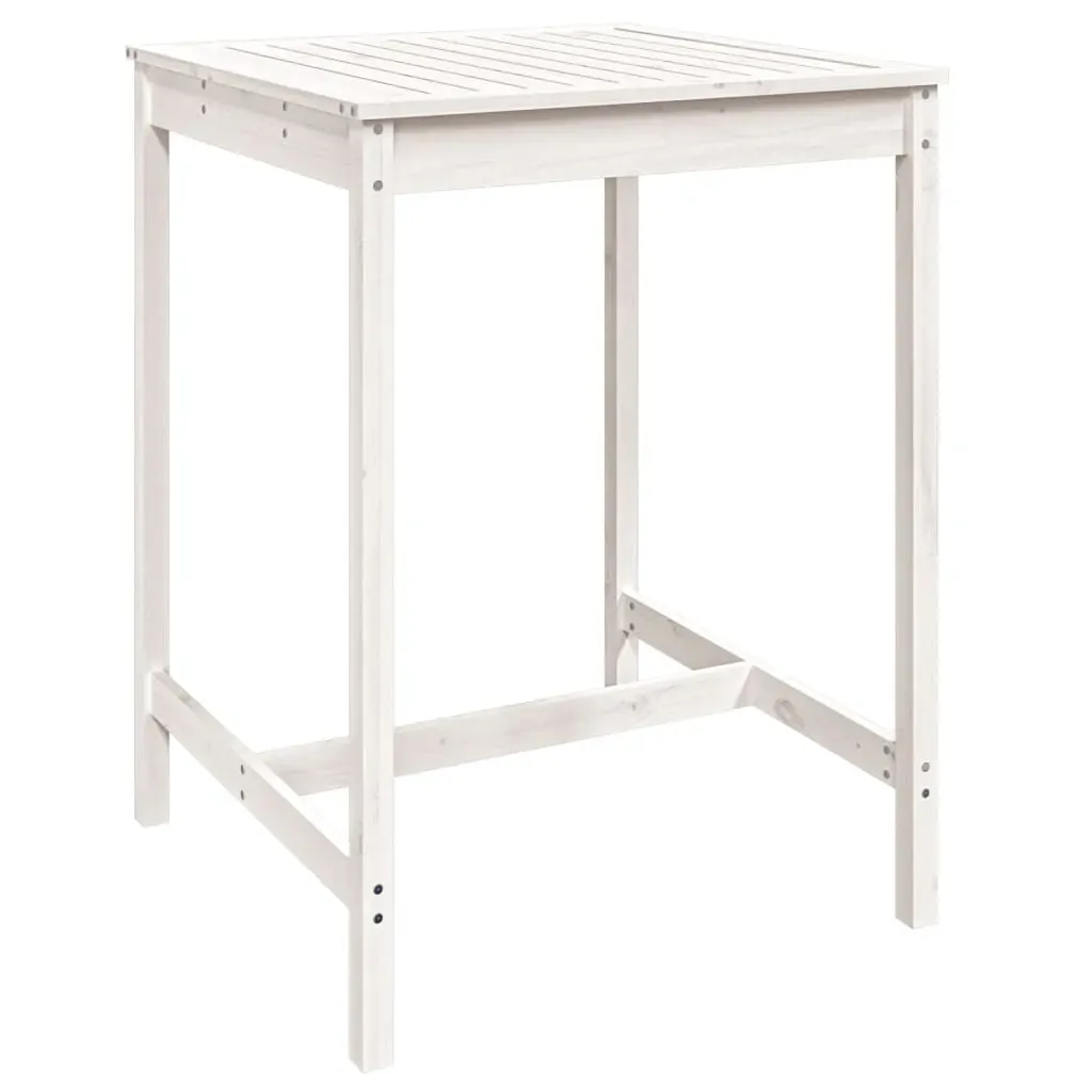 5 Piece Garden Bar Set White Solid Wood Pine Price