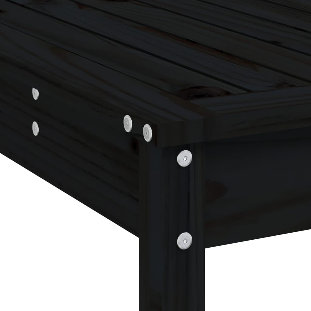 5 Piece Garden Bar Set Black Solid Wood Pine Price