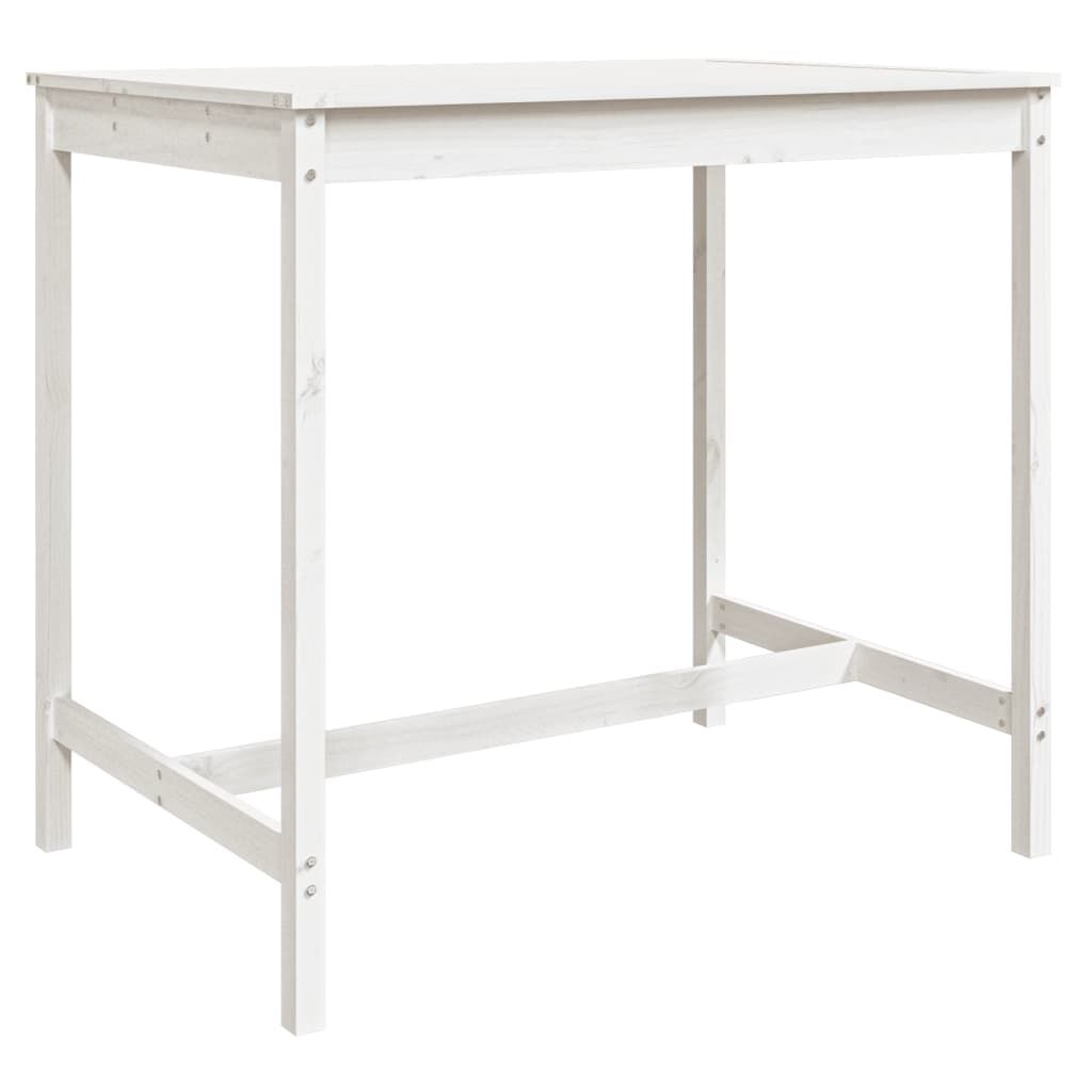 5 Piece Garden Bar Set White Solid Wood Pine Price