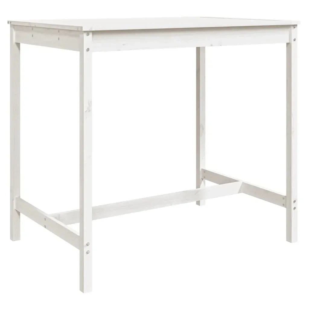 5 Piece Garden Bar Set White Solid Wood Pine Price
