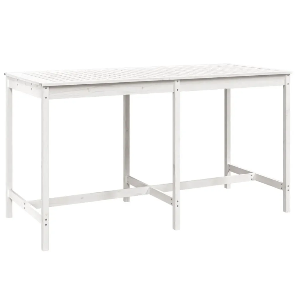 9 Piece Garden Bar Set White Solid Wood Pine Price