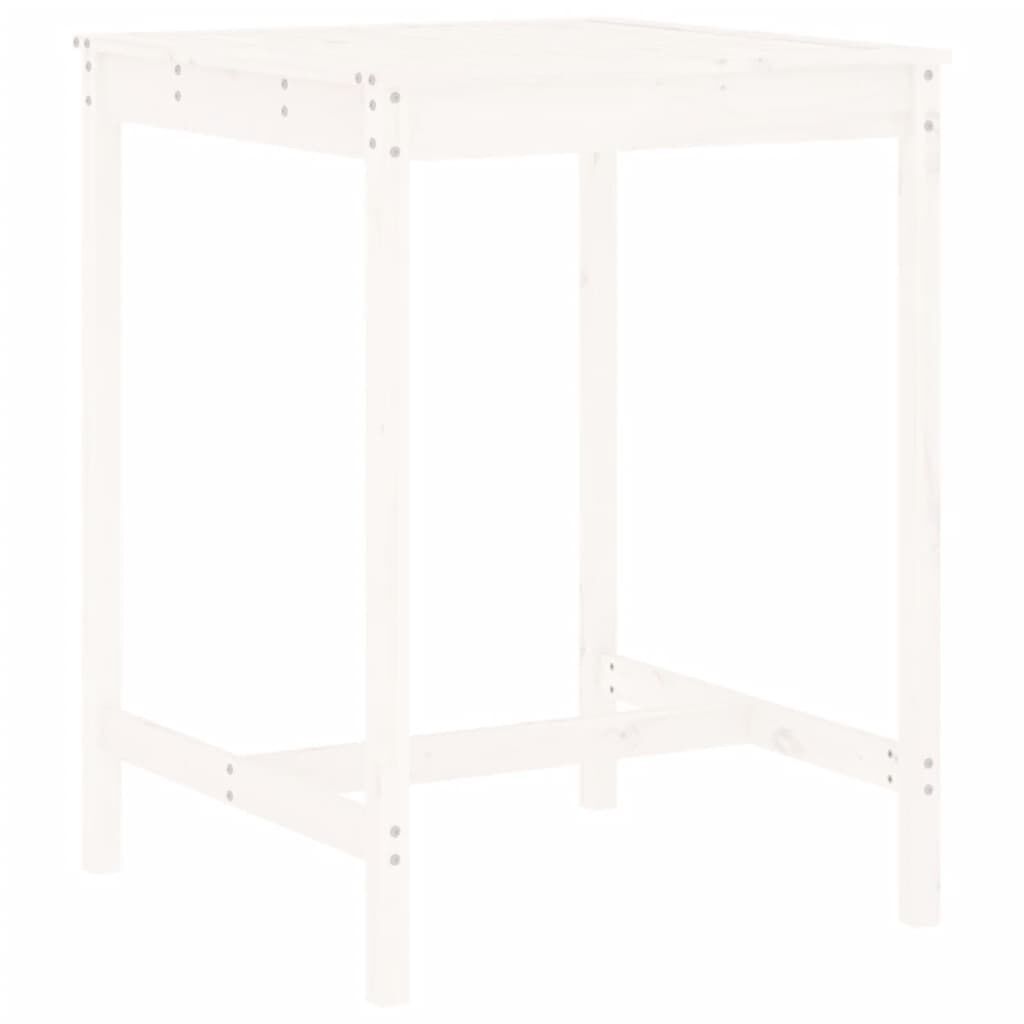 5 Piece Garden Bar Set White Solid Wood Pine Price