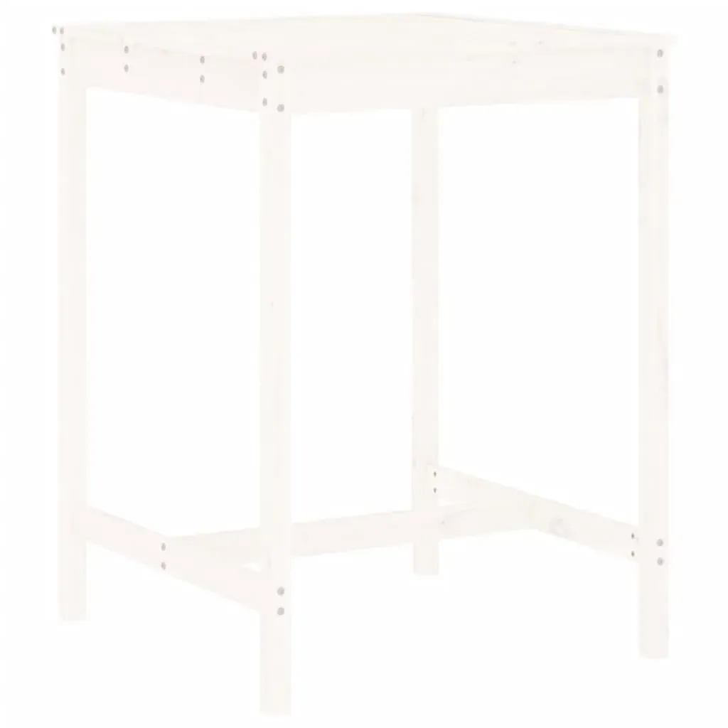 5 Piece Garden Bar Set White Solid Wood Pine Price