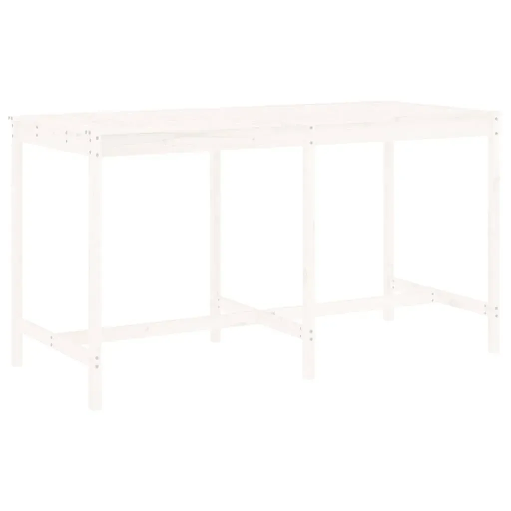 9 Piece Garden Bar Set White Solid Wood Pine Price
