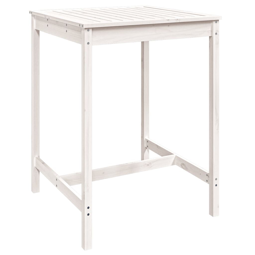 5 Piece Garden Bar Set White Solid Wood Pine Price