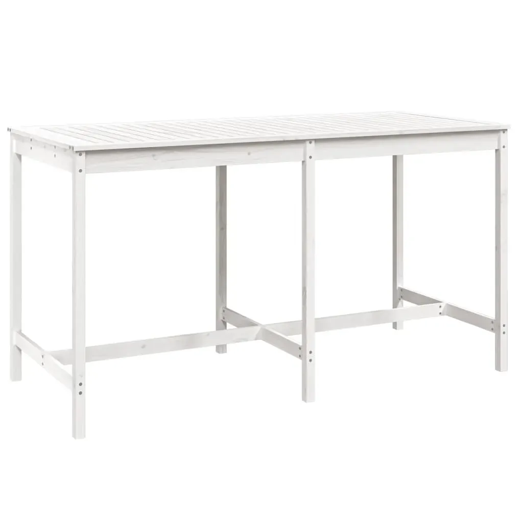 9 Piece Garden Bar Set White Solid Wood Pine Price