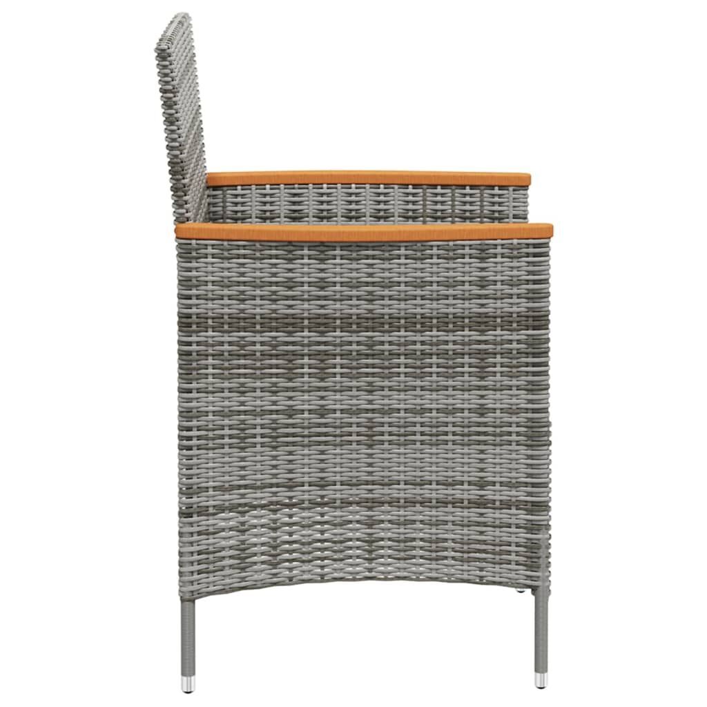 11 Piece Garden Dining Set Grey Poly Rattan Price