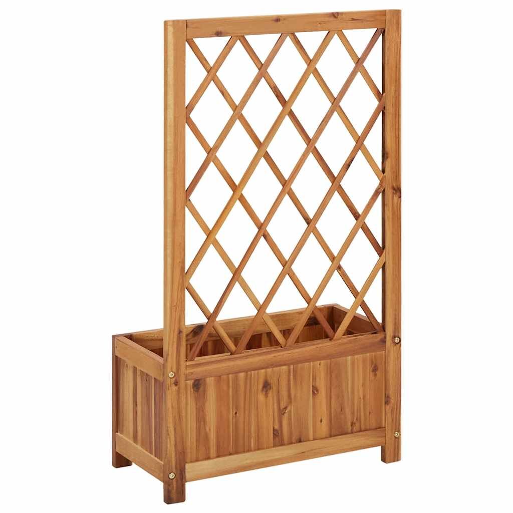 Garden Raised Bed with Trellis Solid Acacia Wood Price