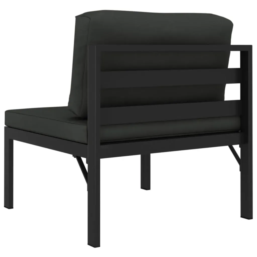 3 Piece Garden Sofa Set with Cushions Aluminium Anthracite Price