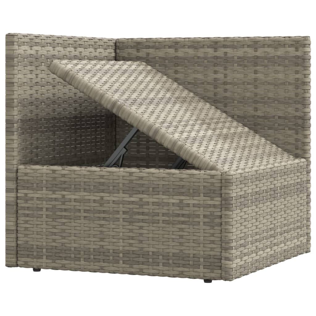10 Piece Garden Lounge Set with Cushions Grey Poly Rattan Price
